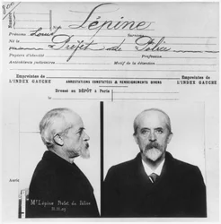Anthropometrische Polizeiaufzeichnung von Louis Jean-Baptiste Lepine, Polizeipräfekt, 11. November 1909